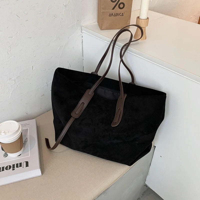 Embun Malam Selasih Suede Tote