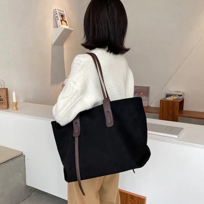 Embun Malam Selasih Suede Tote