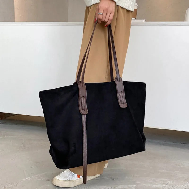 Embun Malam Selasih Suede Tote