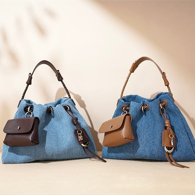 Gemalai Denim Slouch Bucket Bag