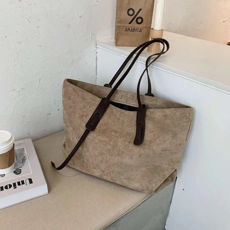 Embun Malam Selasih Suede Tote