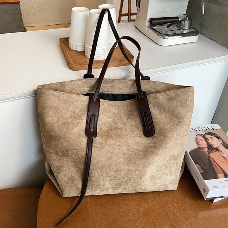 Embun Malam Selasih Suede Tote