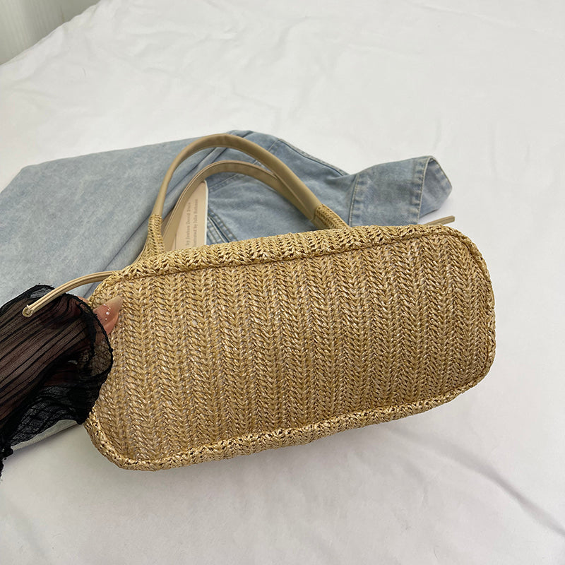 Bumi Lestari Ribbon Straw Tote