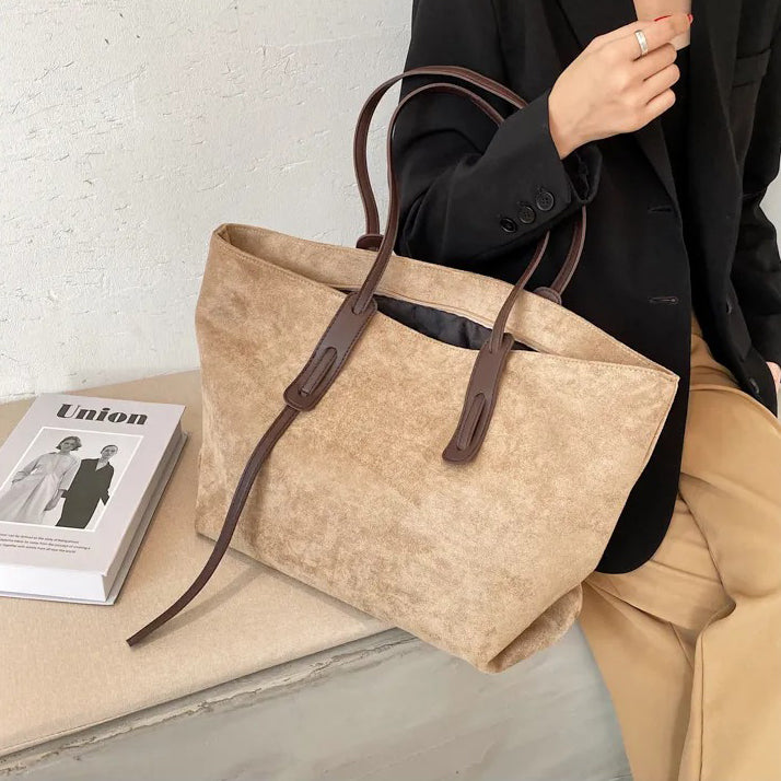 Embun Malam Selasih Suede Tote