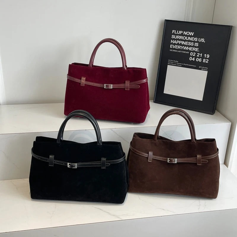 Embun Malam Faux Suede Tote